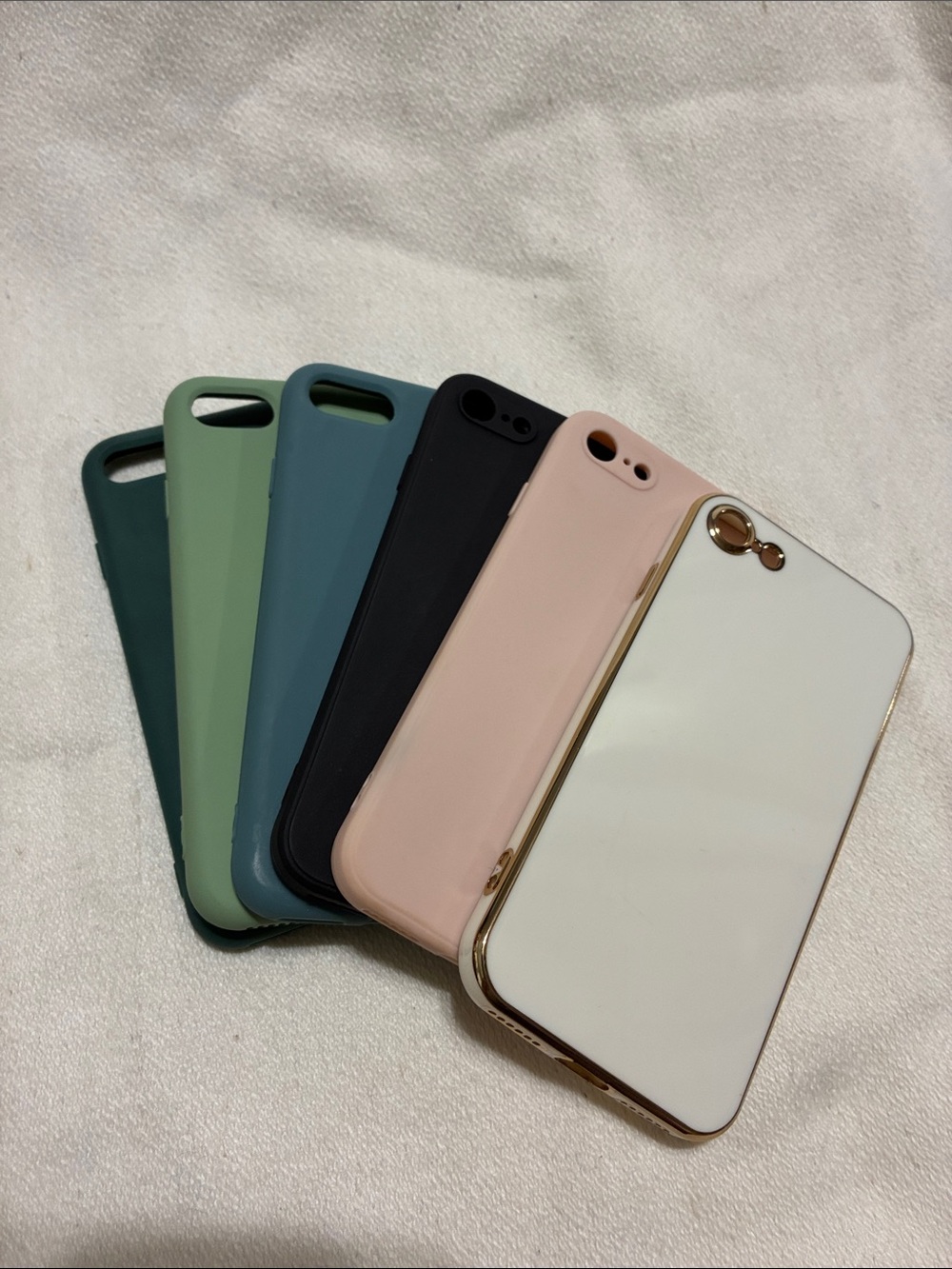 iPhone 8 Protective Case Bundle - White, Pink, Black, Blue, Green Shades